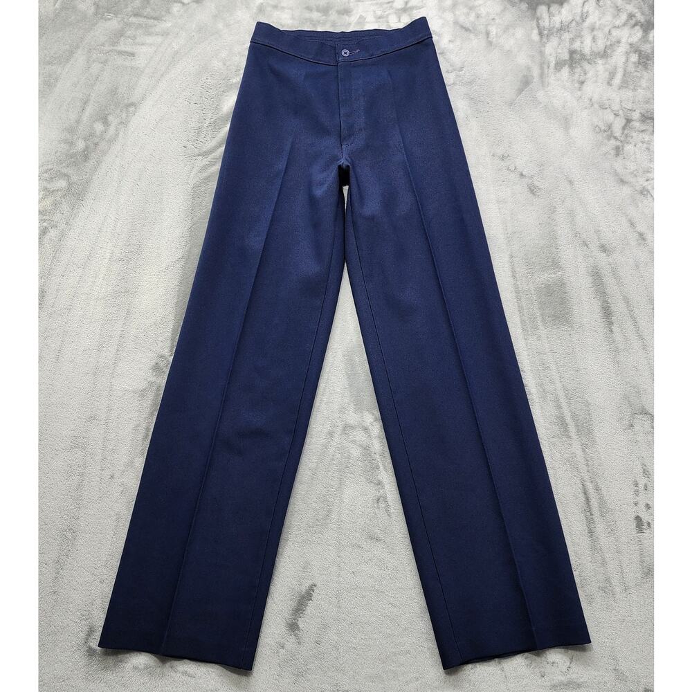 Vintage 80s Levi's Pants‎ Women XS/11 Blue High Rise Straight Polyester Office